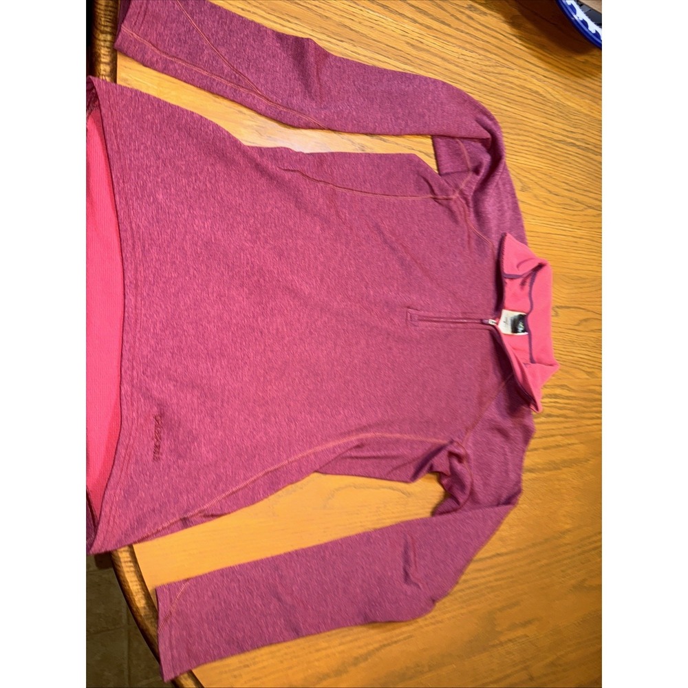 Patagonia Shirt Womens Small Salmon Performance Base Layer Capilene 1/4 Zip Top